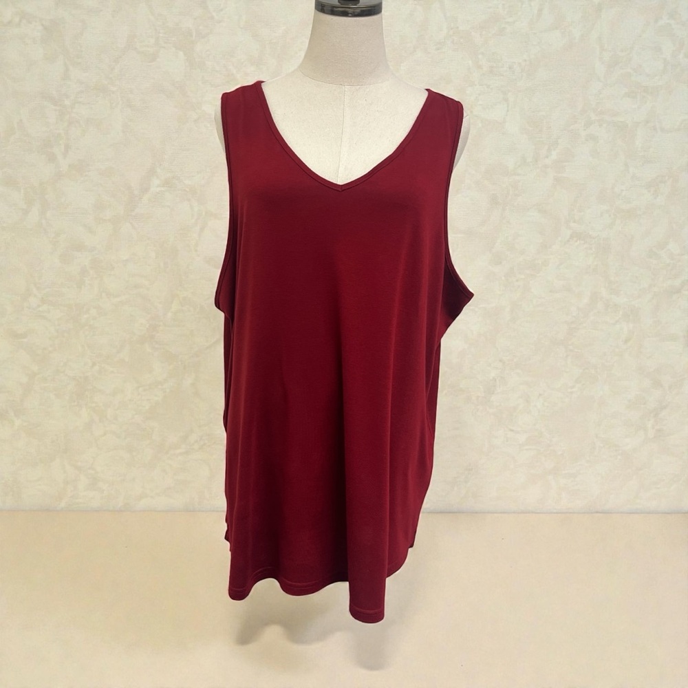 **LIKE NEW** Alala Burgundy V-Neck Tank Top
